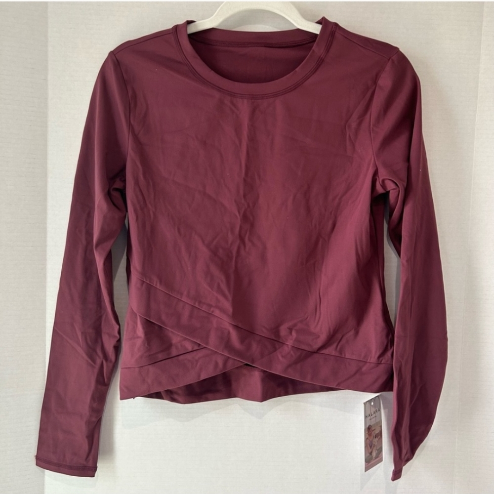 Halara Long Sleeve wine color